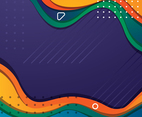 Bright Color Wave Background Concept and Geometric Accent