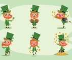 Cute Saint Patrick's Leprechaun Concept Characters Collection