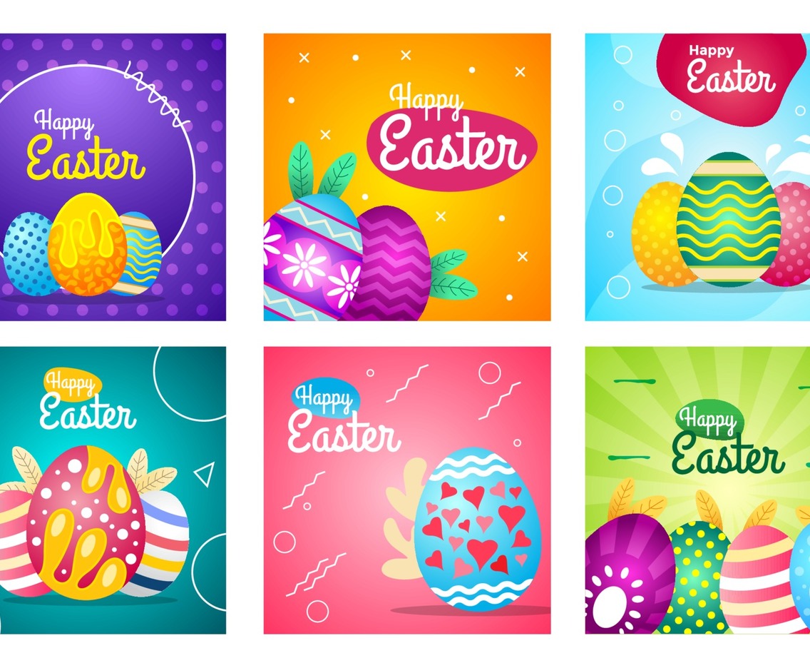 Collection of Easter Day Social Media Post Templates
