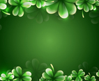 Saint Patrick's Day Background With Clover Leaves Ornament