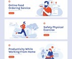 Flat and Simple Style New Normal Daily Activities