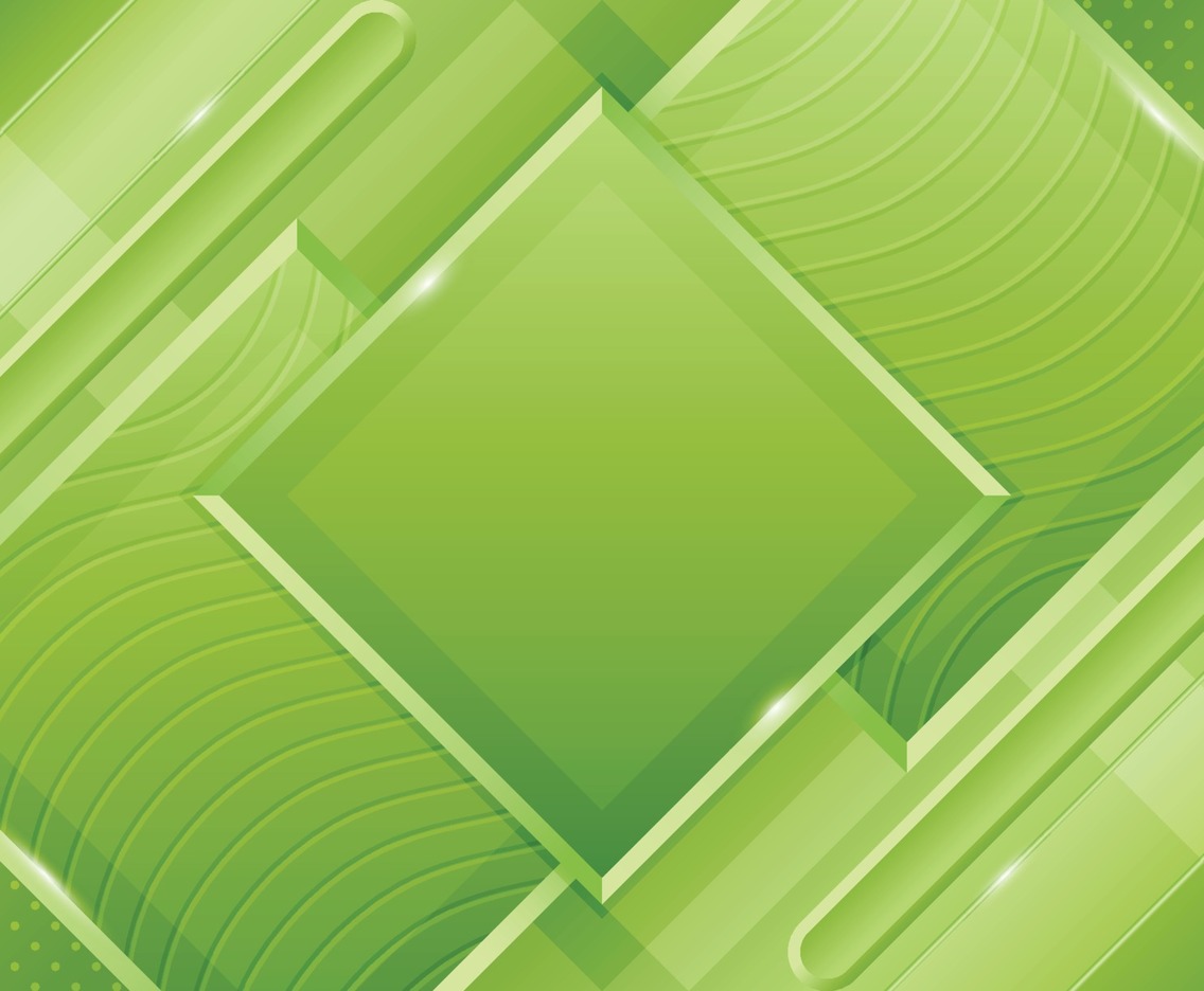 Geometric Green with Wave Pattern and Diagonal Shapes Composition