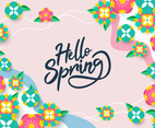 Spring Wallpaper with Colorful Flowers