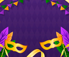 Mardi Gras Festivity with Purple Background