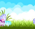 Cute Easter Egg Background Template