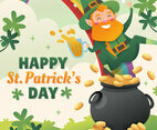 Happy St. Patrick's Day with Smile Leprechaun