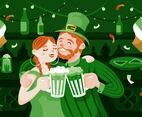 Man and Woman in St. Patrick's Day Party