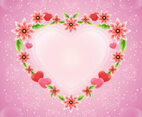 Beautiful Flower Heart Frame for Valentine Day