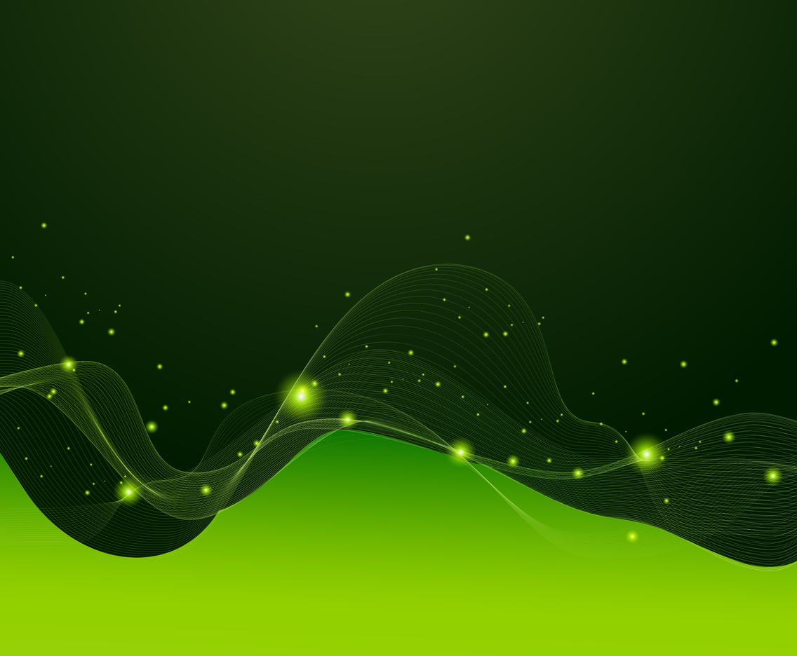 Green Background With Wave Concept