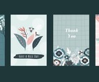 Set of Floral Botanical Cards