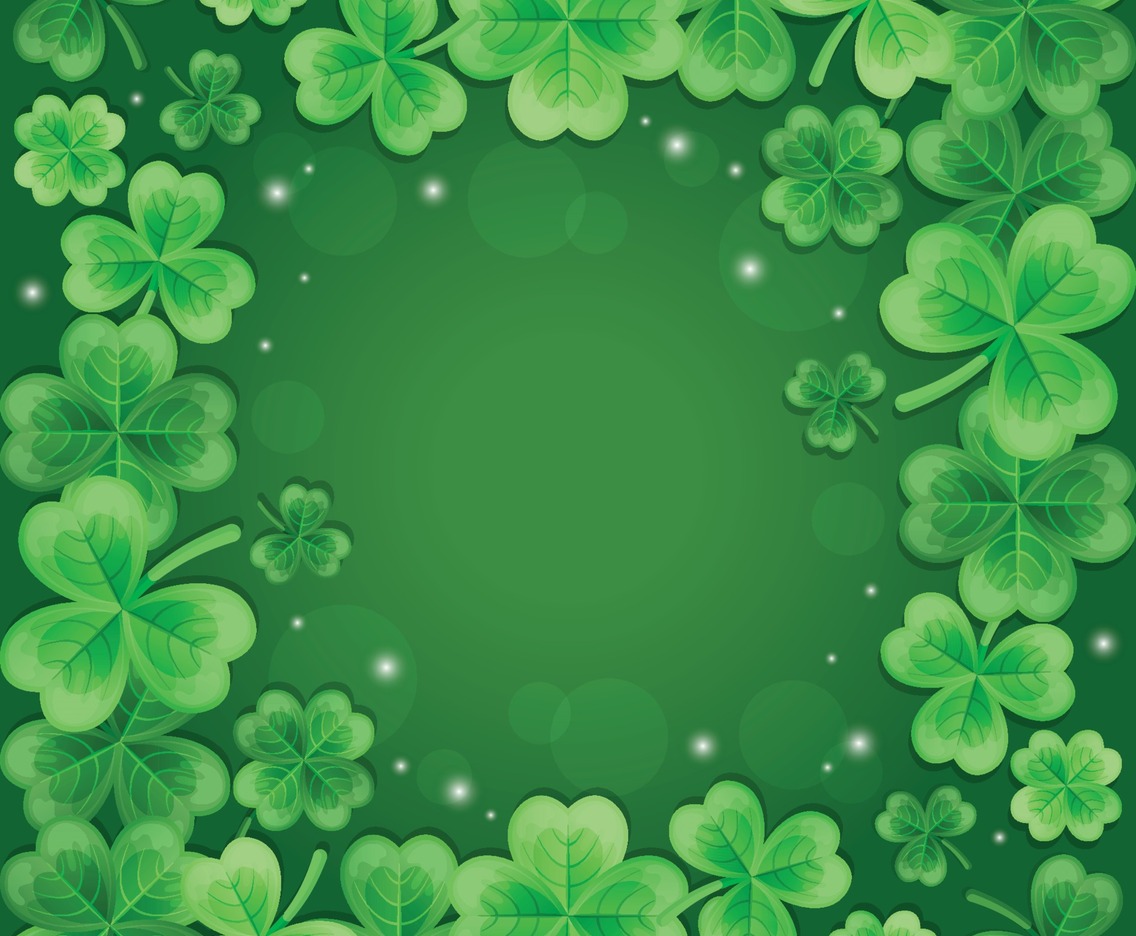 Beautiful and Elegant Gradient Green Clover Background
