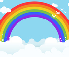 Rainbow and Cloud Background
