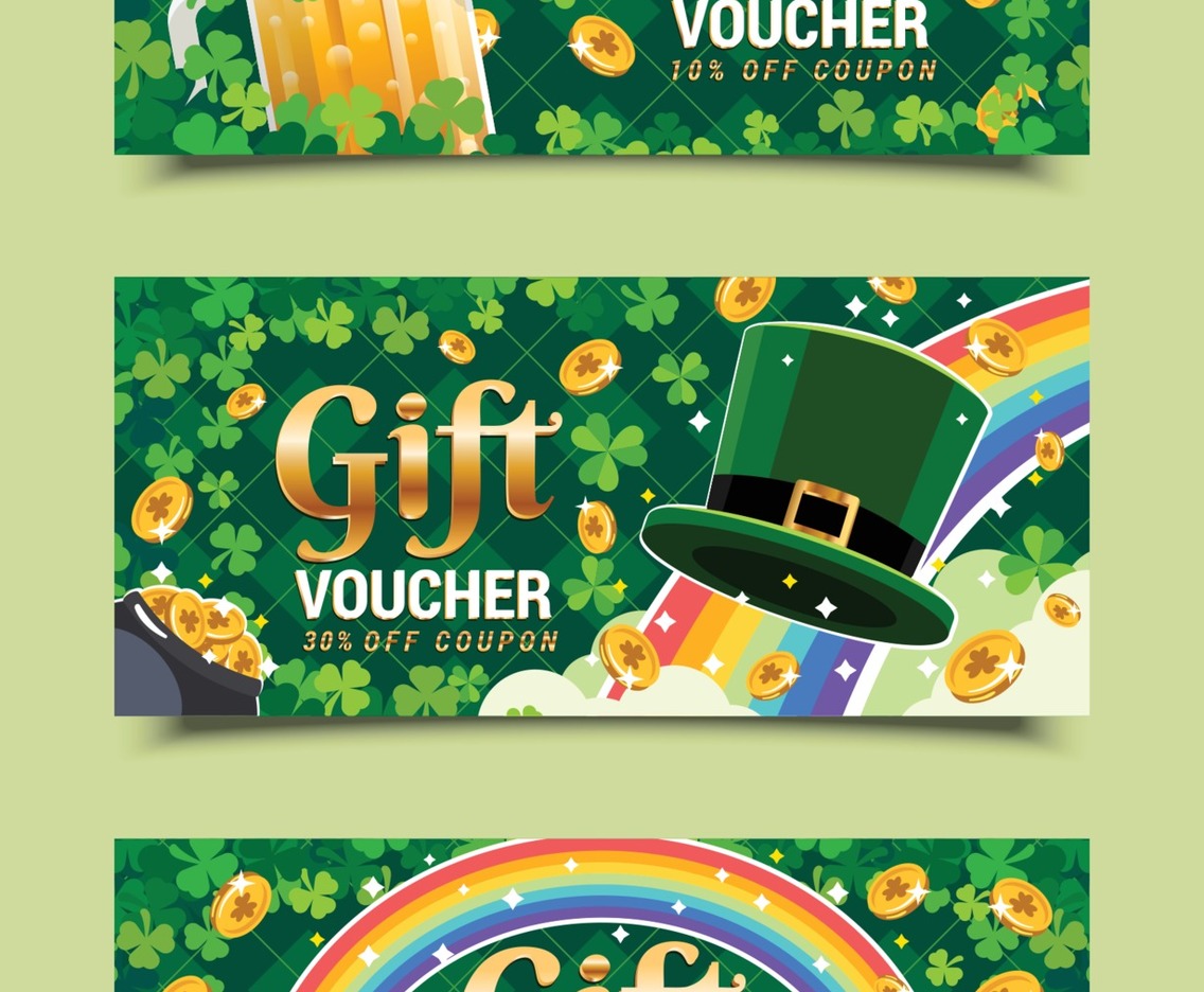 St. Patrick's Gift Voucher Templates