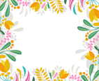 Abstract Floral Frame for Spring Background