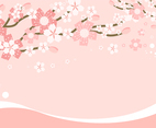 Abstract Cherry Blossom Floral Frame Background