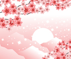 Cherry Blossom with Sparkling Background