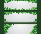Green Shamrock Leaf Banner Concept