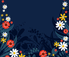 Dark Background for Floral Spring Design