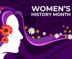 Women Historical Month with Purple Background