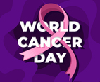World Cancer Day with Center of Text