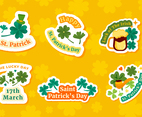 St. Patrick's Day Clover Sticker Set Collection