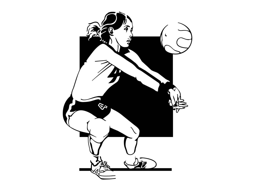 Volleyball Girl Vector Art And Graphics