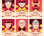 Chinese New Year Set of Labels