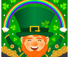 Cute Leprechaun With Rainbow to Celebrate St. Patrick's Day