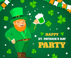 Cute Leprechaun Drinks a Beer to Celebrate St. Patrick's Day
