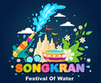 Happy Songkran Festival Of Water