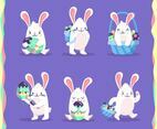 Pack of 6 Easter Bunny Characters