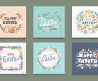 Set of Colorful Easter Egg Decoration For Social Media