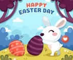 Easter Rabbit Roll out Painting Egg
