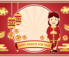 Cartoon Chinese New Year Background