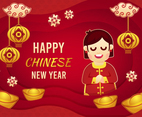 Golden Papercut Chinese New Year
