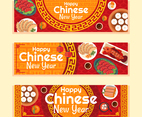 New Year Chinese Food Banner