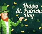 Leprechaun Background With Gold and Clover