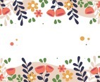 Flat Colorful Floral Background