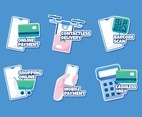 Online Shopping Concept Sticker Set