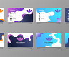 Business Card Designs Set with Gradient Style