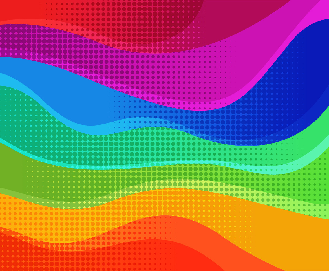 Abstract Rainbow Wavy Background