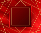 Red Background with Light Sharp Lines and Centered Square Frame