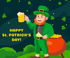 Happy St. Patrick's Day with Leprechaun
