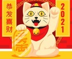 Gong Xi Fa Cai 2021 with Lucky Cat