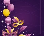 Gradient Purple Gold Mardi Gras Festivity Background