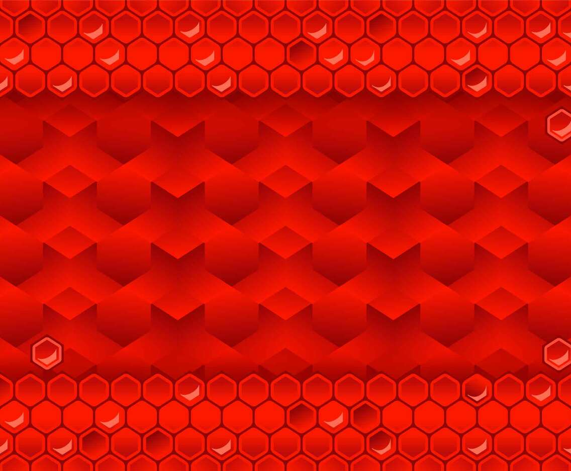 Red Background With Honeycomb
