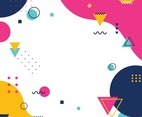 Colorful Flat Background with Geometrics Object
