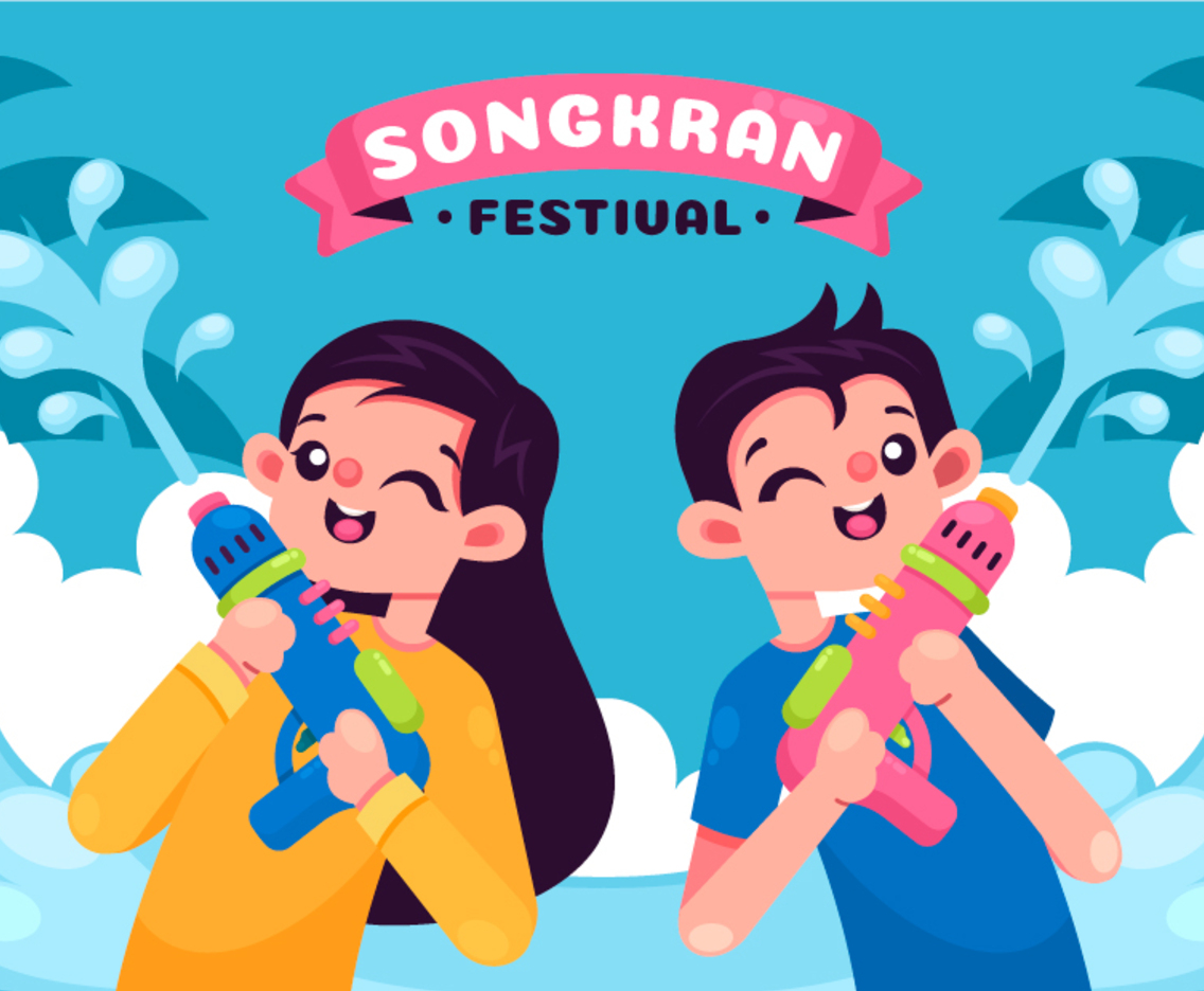 Happy People Celebrating Songkran Festival