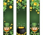 Cute Leprechaun and Gold Composition Banner Collection