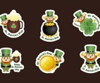 Cute Leprechaun Sticker Collection for St Patricks Day